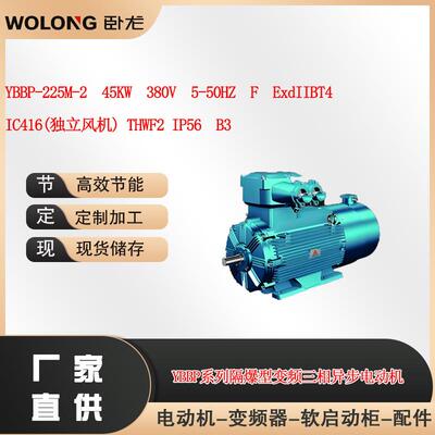 YBBP-225M-2 45KW 380V 5-50HZ ExdIIBT4 IC416 南阳防爆