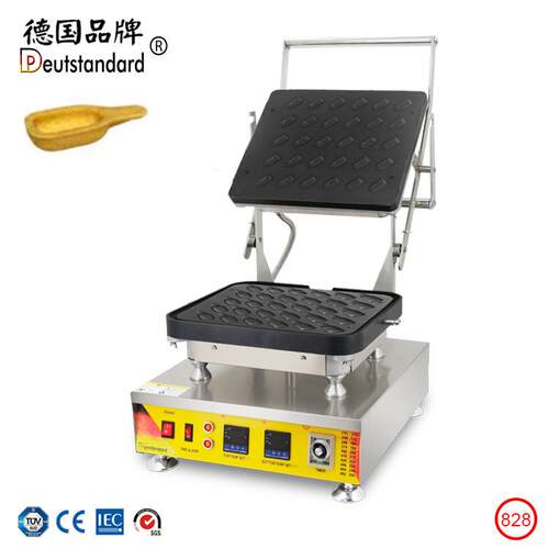 流心蛋挞机勺子型蛋挞皮双数显温控烘培华夫饼小吃设备爆浆曲奇