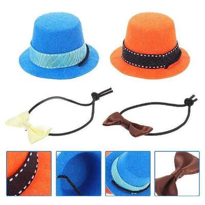 1 set Pet Hat Bow Tie Set for Small Animals Cute Hamster