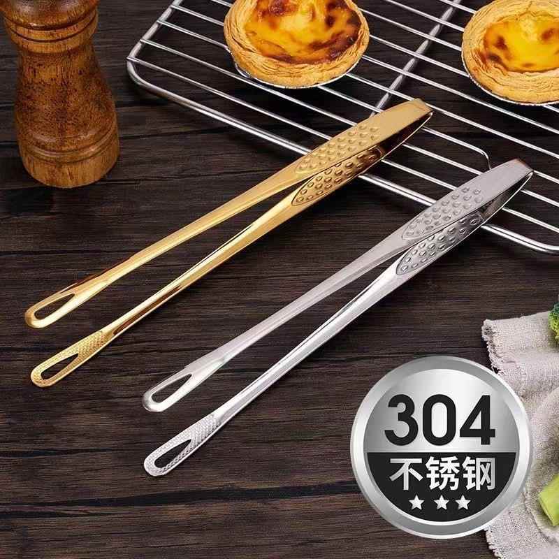 304不锈钢烤肉夹韩式烧烤夹子家用厨房牛排食物夹户外防滑防烫