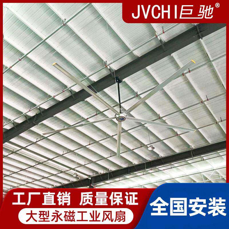 超大型工业吊扇大风量功率厂房车间通风降温永磁风扇篮球馆电扇