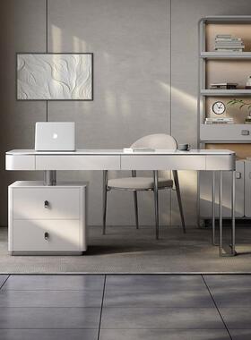 意式极简tb-71942岩板桌设计师办公桌现书约写字台简轻奢代家用书