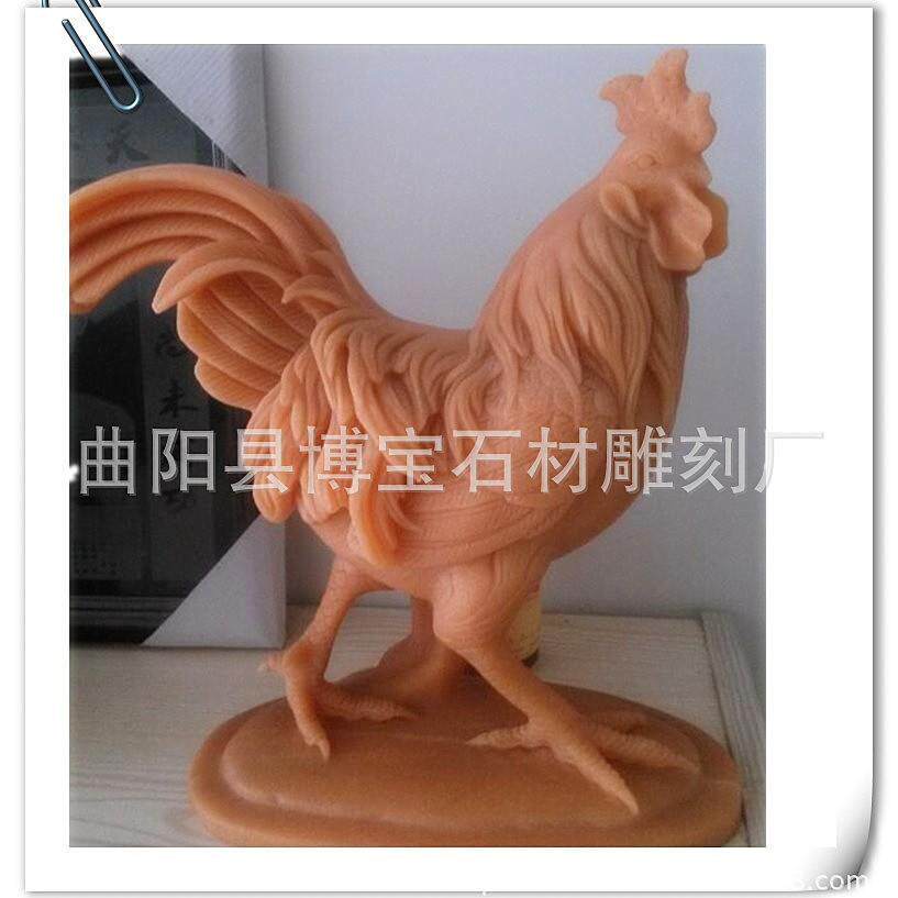 石雕鸡 晚霞红石雕公鸡吉祥如意大公鸡小工艺品摆件现货可优惠