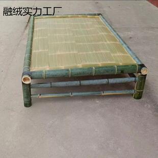 竹床全竹纯手工楠竹制作简易一体单人ADURT123休家两用用双人午传