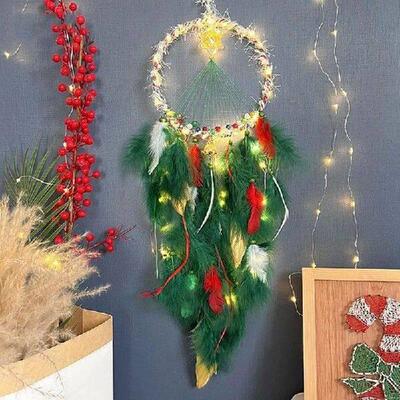 1 SET Stars Dream Catcher With Lights Handmade Dreamcatcher