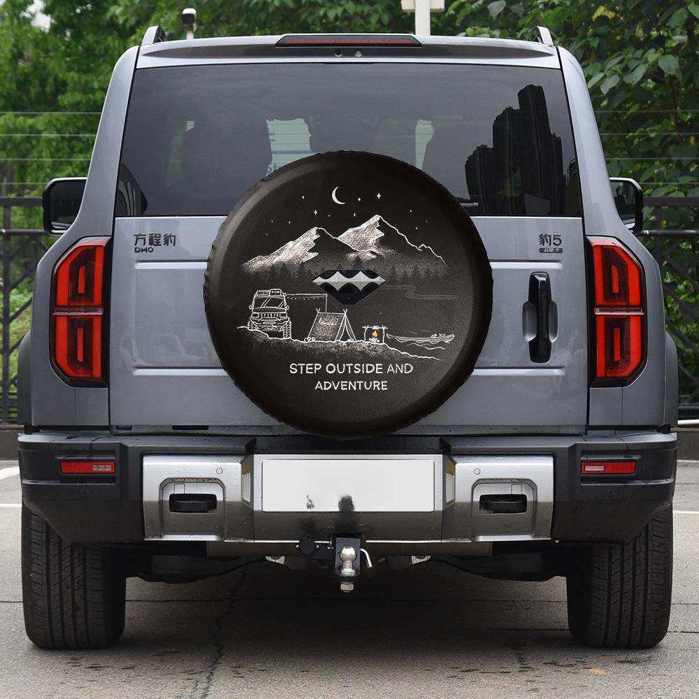 景尚新款比亚迪方程豹5加厚仿皮备胎罩轮胎套专车个性装饰改装