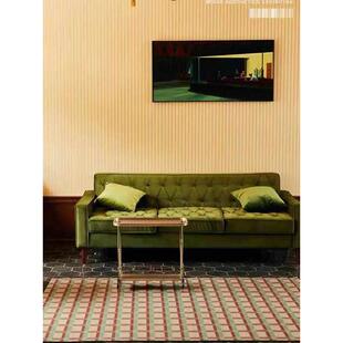 暗岛地毯客厅中古复古风轻奢高级感简约卧室圈绒地垫毯