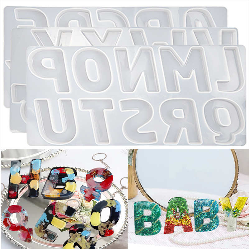 字母英文字母diy创意模具胶摆件个大号挂件坠滴26吊数字硅胶水晶