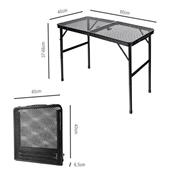 新款 40可折叠铁网桌户外露营野营便携可升降耐热防烧烤网格桌