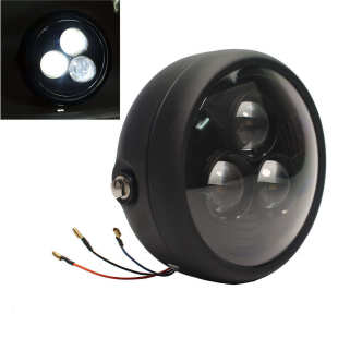 新款 摩托车配件5.75寸led大灯远近光日行灯带光圈哈雷复古前大灯