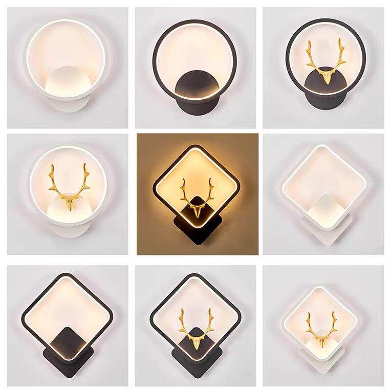 床头灯壁灯卧室客厅过道墙壁现代简约创意网红LED灯超亮楼梯壁挂