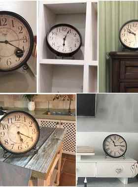 #表客厅电视柜钟大号表台古摆放座钟家用摆件桌面AL102396式时钟