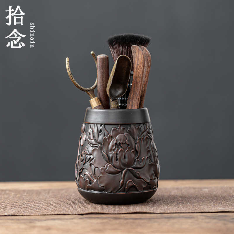 配件茶六茶泡茶整套茶道陶复古浮雕君子韵夹桶紫勺荷茶道立体中式,餐饮具,茶具礼盒,淘宝优惠券,粉丝福利购,淘宝优惠卷