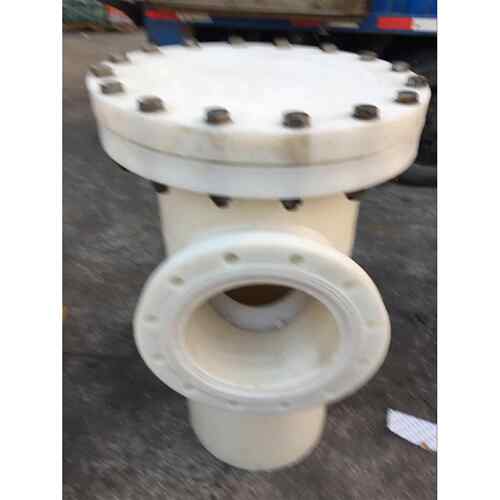 非金属T型管道PP篮式过滤器，非金属PP管道塑胶篮式过滤器