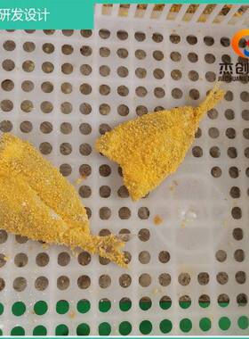 巴沙鱼柳裹糠机 自动化竹夹鱼排上浆上糠机 上下撒料均匀现货
