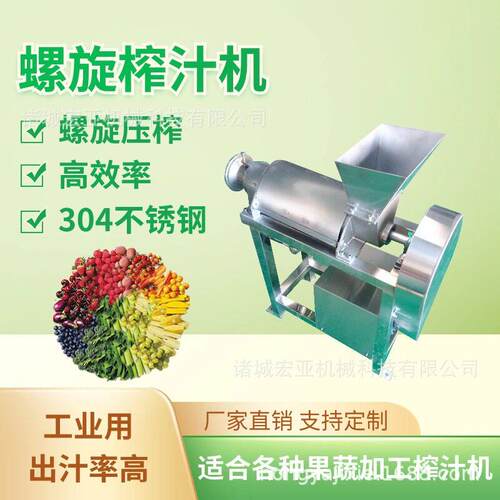 商用菠萝螺旋榨汁机 生姜胡萝卜榨汁设备 0.5吨苹果梨压榨机