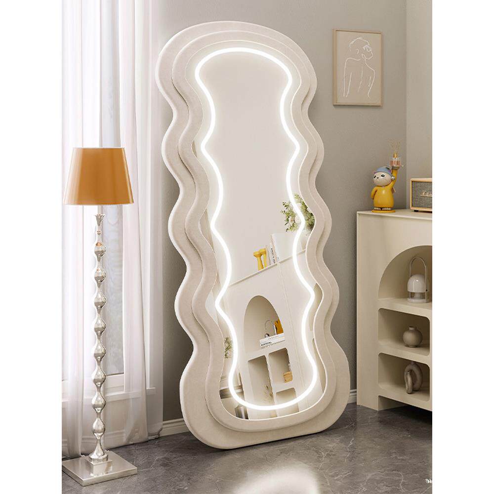 LED全身镜带灯试衣间镜衣帽间家用发光镜子挂墙智能穿衣镜落地镜