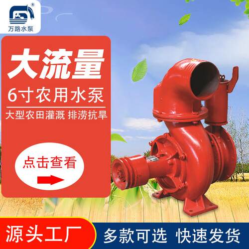 泵业4寸抽水机农业灌溉6寸压井泵双叶轮离心泵农用灌溉抽水泵