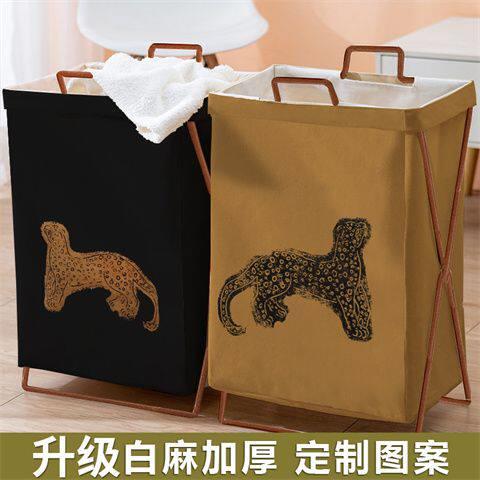 复古简约可折叠家用脏衣篓收纳篮家用手提款宿舍阳台大容量高级感