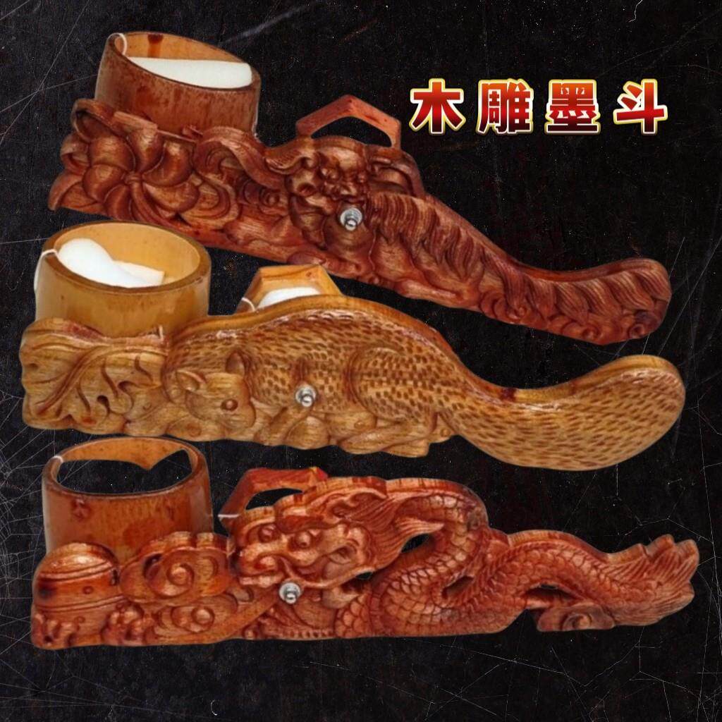 老式木雕墨斗手摇式塑料墨斗木工画线器手动卷线墨斗古老木雕墨斗图片