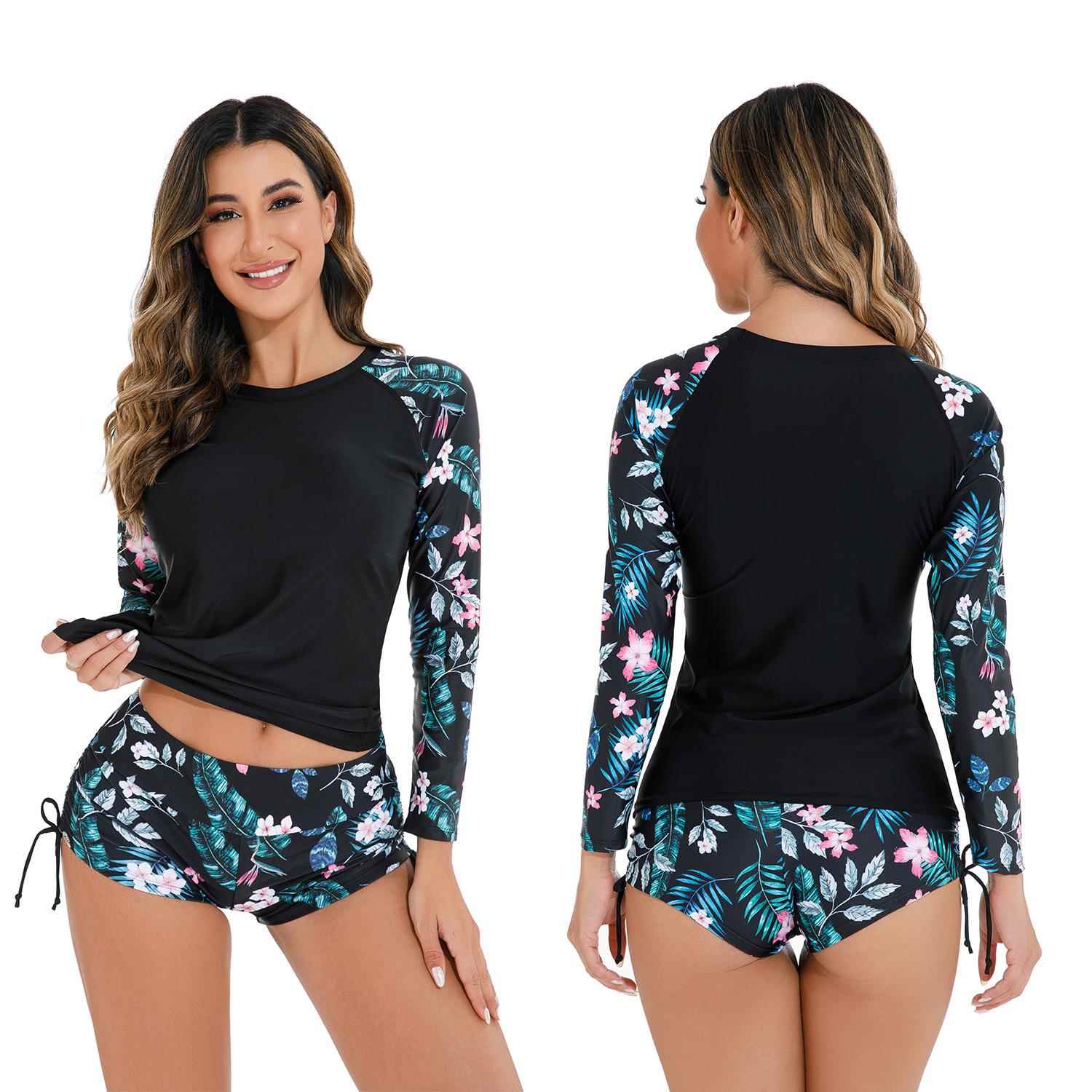 shorts swimsuit women beach suit sunscreen neck boxer for
