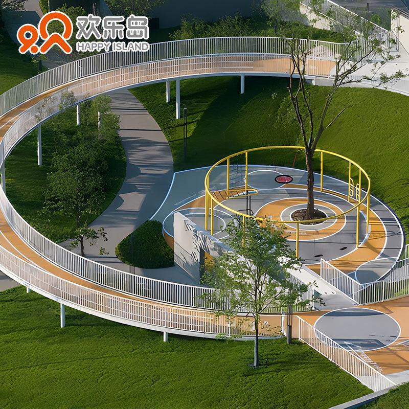 小区儿童游乐设施厂家房地产儿童乐园设计非标无动力游乐设备定做