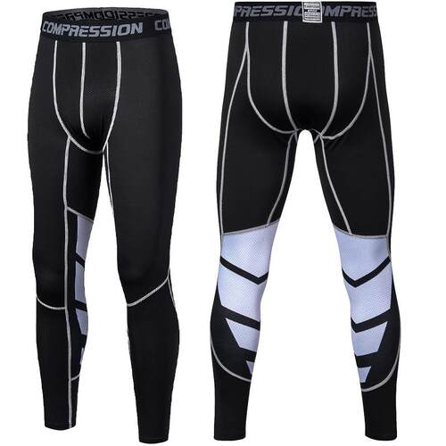 Men's elastic leggings for fitness, outdoor running, foot