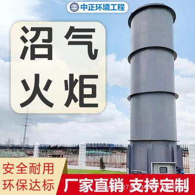 污水处理沼气燃烧器内燃式全封闭沼气火炬不锈钢地面暗火火炬