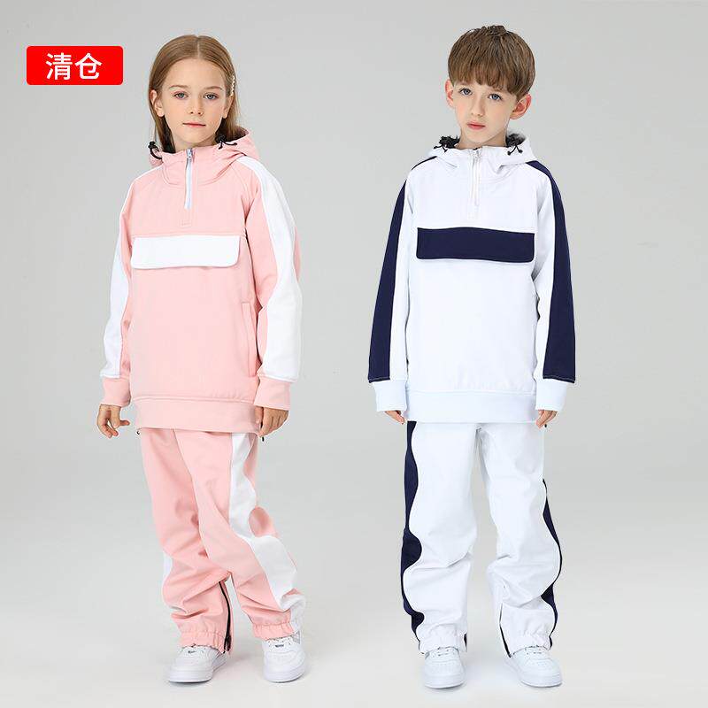 雪怡派新款儿童滑雪服套装分体男童防水女童户外亲子中大童雪服