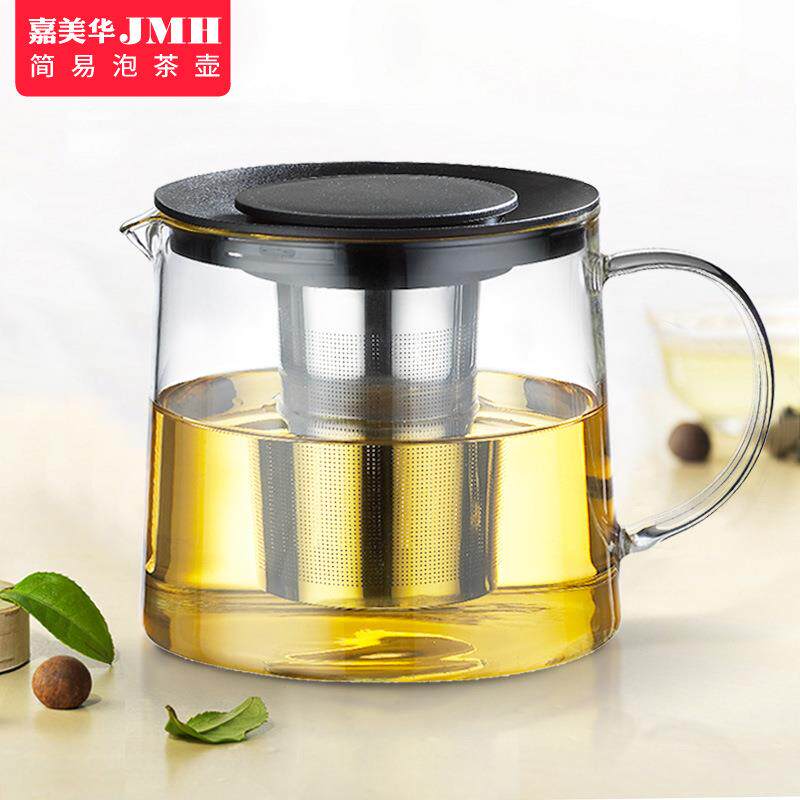 嘉美华玻璃花茶壶高硼硅透明直火壶 可加热过滤内胆茶具厂家