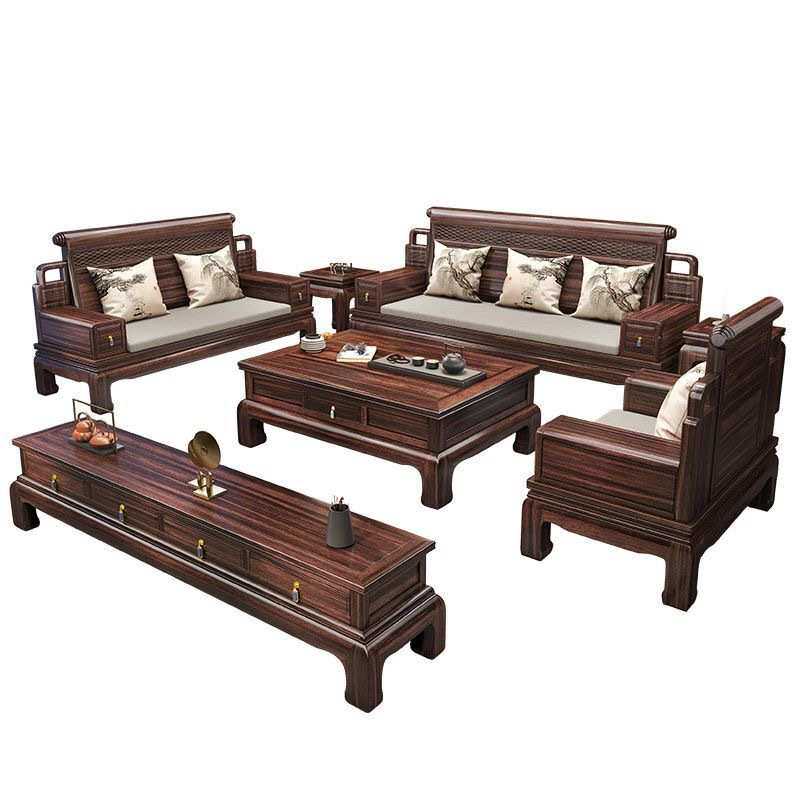 新中式花梨木实木沙发组合客厅大小户型别墅中式明清古典实木沙发