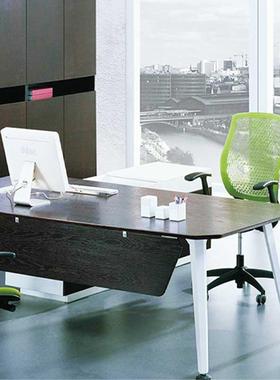 现货办公桌腿自动组合电竞桌家用简约白色学习桌钢木桌腿桌架