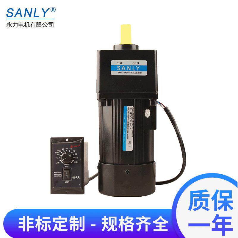 永力200W微型调速电机减速机调速器蜗轮蜗杆减速电机防水马达