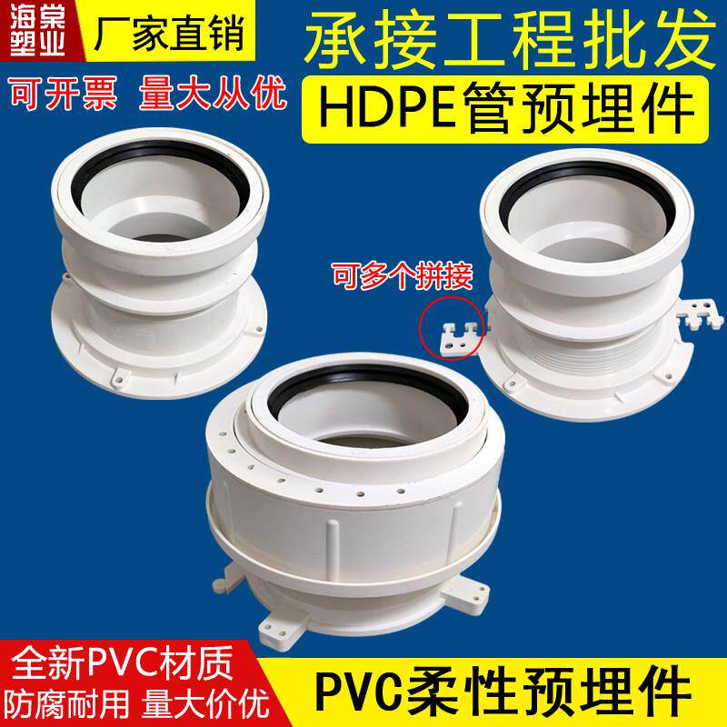 HDPE预埋套筒简易PVC柔性防水预埋件止水节同层排水可调节防漏宝5