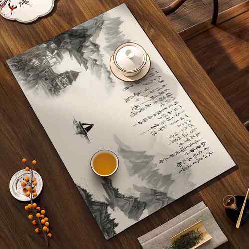 中式茶垫吸水速干茶巾国风桌旗茶桌垫布隔热防烫茶席耐脏垫子定制