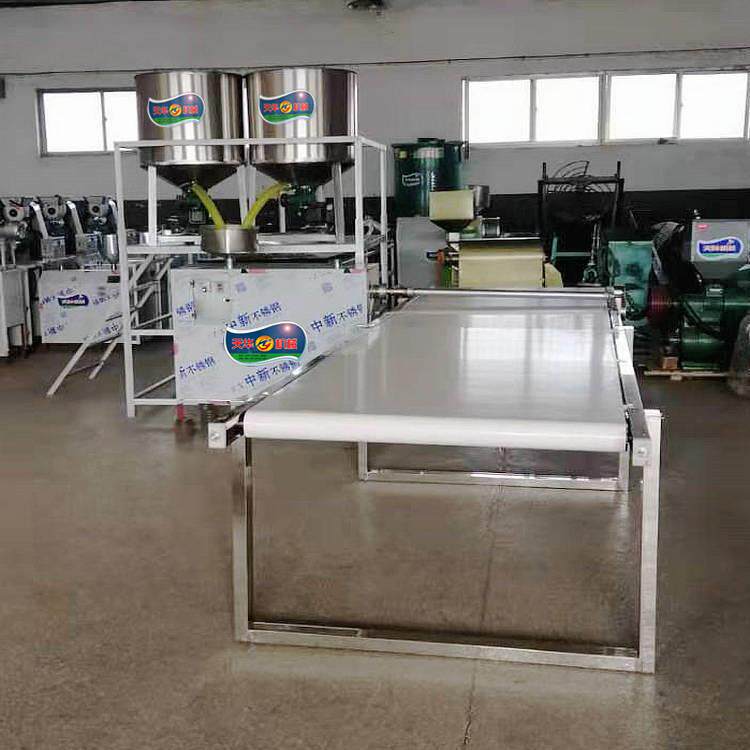 皮带输送全自动粉条机直管无矾免冻红薯粉条机技术工艺