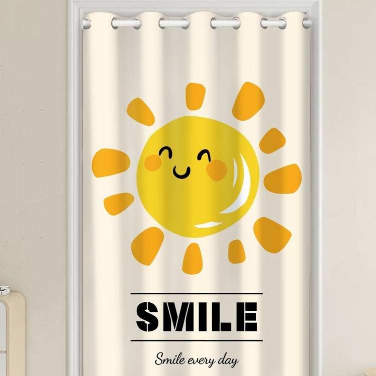 空调挡风门帘隔断帘卧室房间家用免打孔厕所高档帘子厨房遮挡布帘