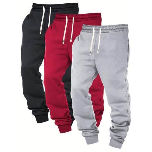 T 60413 Street Retro Solid Color Men's Sweatpants 复古纯色卫