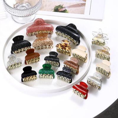 Korean fashion medium coarse powder acrylic shark clip hairp