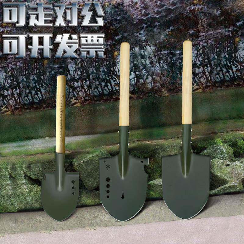 锰钢工兵铲一体锻造工兵铲战备锹户外铁锹消防新款多功能小军锹