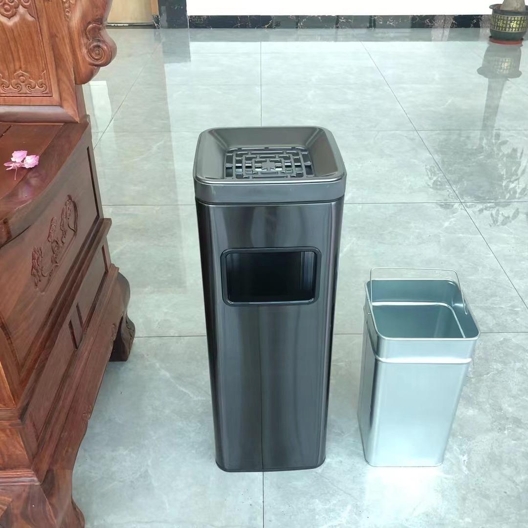 不锈钢容量开口分类环境垃圾桶