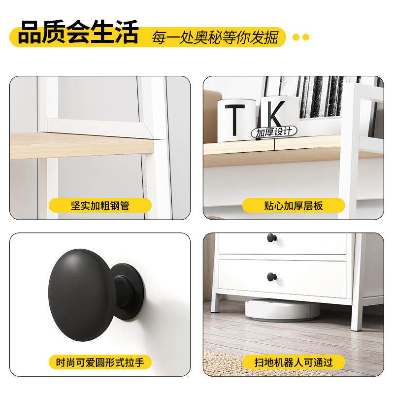 书架落地客厅梯形隔板CSG物架储收物架卧白室床边纳架靠置墙窄置