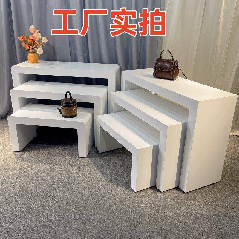 定制木质烤漆展台展厅专用展示台展柜模特底座地台柜台展示柜站台