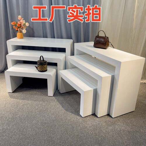 定制木质烤漆展台展厅专用展示台展柜模特底座地台柜台展示柜站台