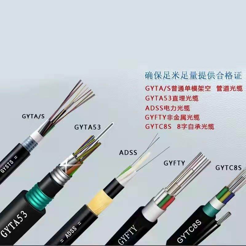 国标光缆4芯6芯12芯24芯48芯72芯96芯144芯288芯单模多模光纤ADSS