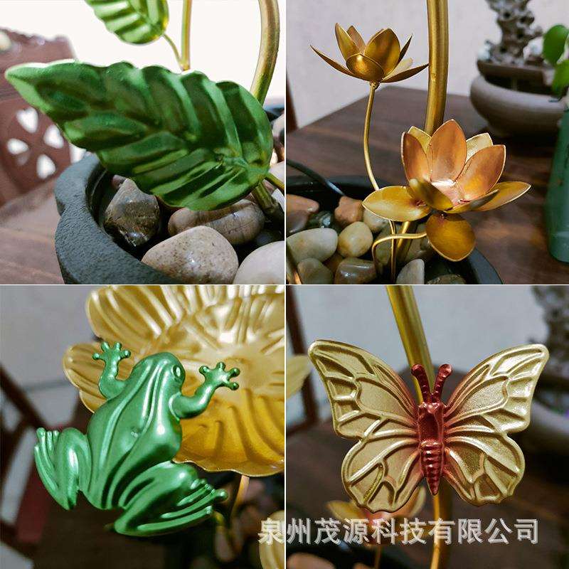 厂家直销北欧轻奢家居饰品铁艺流水摆件加湿器桌面摆件办公室