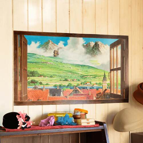 日系童话小清新窗户挂布卧室宿舍延申感装饰挂画挂毯背景布桌布