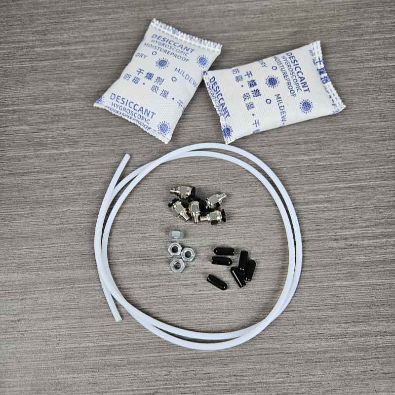 3D打印耗材干燥箱配件 干燥剂 气动接头 螺母 封管帽 特氟龙管