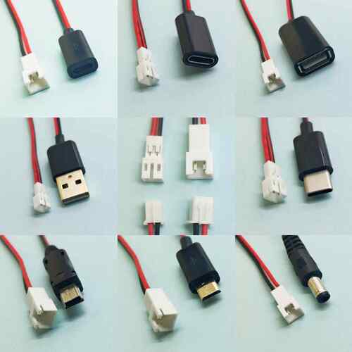 TYPE-C转PH2.0*2P母端子Micro连接XH2.54公端空中对接MiniUSB线