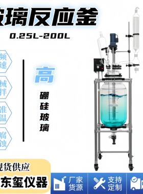 东玺仪器双层玻璃反应釜实验室电加热真空夹套温萃取搅拌20/30L